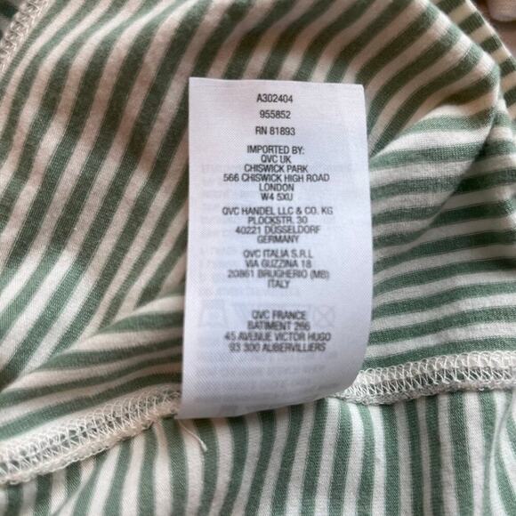 AnyBody Shirt Stripe Dolman Sleeve Women’s Size L - Picture 8 of 9